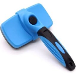 INF Grande brosse de toilettage pour animaux : outil de démêlage doux pour chats et chiens Bleu