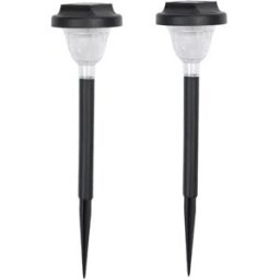INF Lampes solaires de jardin élégantes pour éclairage extérieur (paquet de 2)