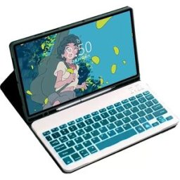 INF Étui Clavier Bluetooth Rétroéclairé - Compatible avec Samsung Galaxy Tab S8+/S8 Plus 12.4 pouces