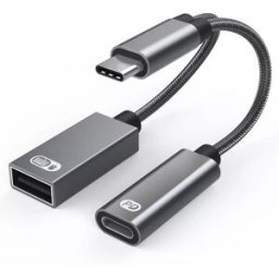 INF USB-C mâle vers USB femelle + prise de charge USB-C PD et adaptateur OTG USB 2.0