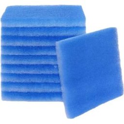 INF Pack de 10 filtres en mousse pour sèche-linge intérieur - Polyester bleu/blanc, capture les peluches, compatible avec Funa 15 mm