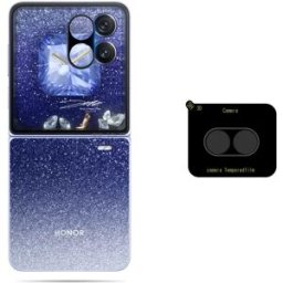 INF Protection d'objectif d'appareil photo en verre trempé avec base noire pour Honor Magic V Flip2