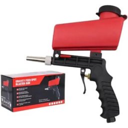 INF Pistolet de sablage pneumatique portable - Sablage à débit réglable, trémie 21lb, 700cfm, 90psi, entrée 1/4 inch
