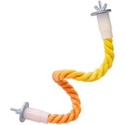 INF Perchoir corde d'escalade pour perroquet 25.5cm - corde en coton multicolore avec renfort PP et fer, balançoire et perchoir