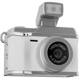 INF Mini Caméra Rétro avec Flash : Vidéo HD 1080P, Style Vintage, Enregistreur Portable Blanc