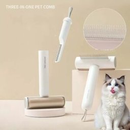 INF Peigne Multifonctionnel pour Animaux de Compagnie Blanc Lune - Démêlage, Peigne à Dents Fines en Acier Inoxydable pour