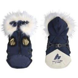 INF Doudoune pour chien : Veste chaude, à capuche et coupe-vent pour l'hiver compatible avec diverses marques XXL