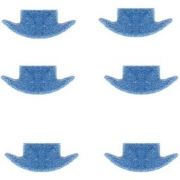 INF Chiffons de serpillière en microfibre compatibles avec 8s-max aspirateur robot - Peluche Bleu/Bleu marine, Pack de 6, Haute