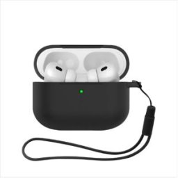 INF Étui de protection en silicone compatible avec Apple AirPods Pro 3 - Ensemble de deux pièces Le noir