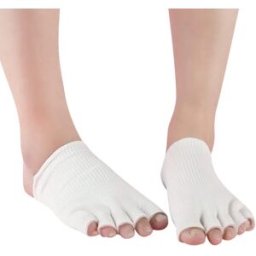INF Chaussettes demi cinq-doigts en gel - demi-chaussettes à bout ouvert avec séparateur d'orteils et enveloppe plantaire en
