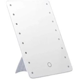 INF Miroir de maquillage LED avec support - Tactile, à intensité variable, 3 modes d'éclairage, 255x185mm Blanc