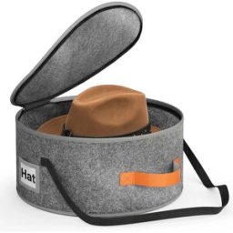 INF Boîte de rangement pliable pour chapeaux - Gris, grande capacité pour voyages et rangement à domicile