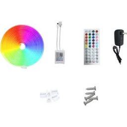 INF Bande LED Néon RGB 10m - Musique Bluetooth, Télécommande 44 Touches, Prise EU