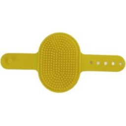 INF (Lot de 2) Brosse de bain jaune en silicone pour animaux - Massage doux et brosse de toilettage pour chats et chiens