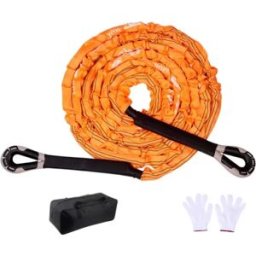 INF Corde de Remorquage Véhicule 32mm pour Urgence Outdoor - Sangle Élastique Nylon Tout-Terrain avec Manchon de Protection, 9M