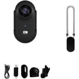 INF Mini Caméra d'Action Magnétique A100+ Noire - Caméra Vlog de Poche HD 1080P