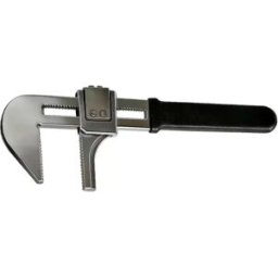 INF Clé réglable F à angle droit à réglage rapide – Acier chrome vanadium, mâchoire large, Noir+Argent