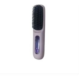 INF Peigne coiffant 2-en-1 sans fil : lisseur et boucleur portable avec chauffage céramique MCH, écran LCD et charge Type-C 35W Violet