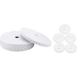 INF Bande Élastique Boutonnière Épaissie avec 10 Boutons - Élastique de Ceinture Réglable pour la Couture Blanc