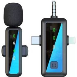 INF Microphone Lavalier Sans Fil 2.4G - Micro Condensateur Omnidirectionnel à Clip pour Streaming & Enregistrement