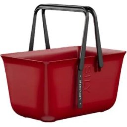 INF Petit panier de douche portable - Organisateur de rangement de salle de bain à main avec drainage rapide Rouge