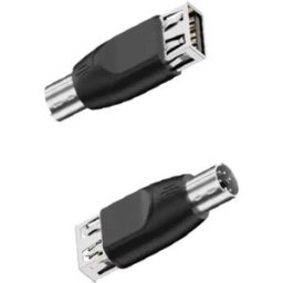 INF Adaptateur PS2 vers USB (USB femelle à PS2 mâle) pour clavier et souris - Lot de 2 Noir