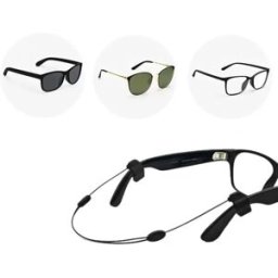 INF Accessoires antidérapants pour lunettes - Kit 4 pièces ABS+silicone : manchons d'oreille, coussinets de nez et bandelettes
