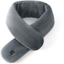 INF Écharpe chauffante USB avec 3 niveaux de température et massage vibrant Gris