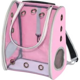 INF Sac à Dos Transparent et Aéré Grande Capacité pour Animaux - Transport Chat & Chien Rose