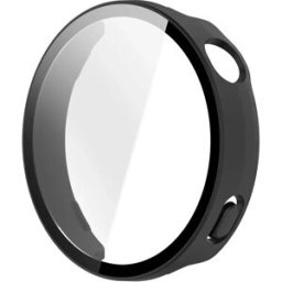 INF Boîtier de protection d'écran en verre trempé PC compatible avec Huawei Watch GT6 46MM - Noir
