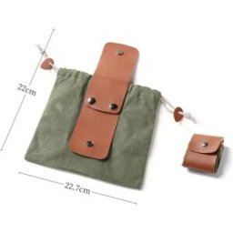 INF Sacoche à outils pliable en toile cirée enduite de PU, grande capacité, avec cordon de serrage et fermeture rapide. Vert
