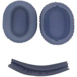 INF Ensemble de coussinets d'oreille et bandeau de remplacement compatible avec Sony WH-CH710N/CH720N (ensemble de 3 pièces) Bleu