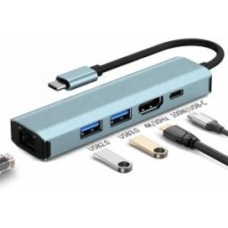 INF Station d'accueil 5 en 1 avec HDMI 4K, 100 W PD et Gigabit Ethernet