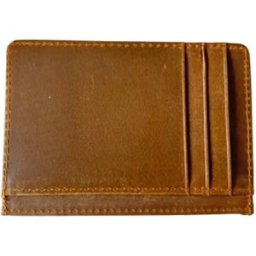 INF Porte-cartes avec protection RFID en cuir véritable Marron