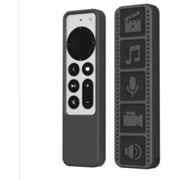 INF Étui de protection en silicone pour télécommande Apple TV 4K Le noir