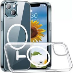 INF Coque de chargement magnétique MagSafe compatible avec iPhone 17AIR - Couverture de protection en acrylique transparent