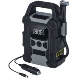 INF Compresseur d'air portable pour pneus de voiture - Gonflage rapide en 10s, compresseur numérique avec LED & SOS Gris