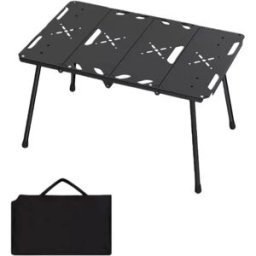 INF Table Pliante Portable en Alliage d'Aluminium - Légère & Haute Capacité de Charge Le noir