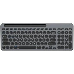 INF Clavier sans fil tri-mode avec double Bluetooth et 2.4G, touches à mécanisme ciseaux USB-C rechargeable, portable et profil