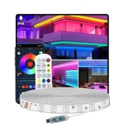 INF Ruban LED USB Extérieur Encapsulé Coloré - 18 LED/Mètre - 2.4G Bluetooth RGBIC 15 m