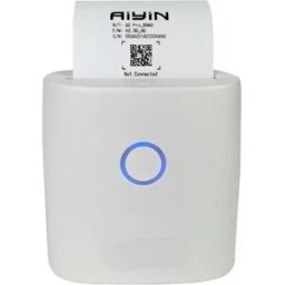 INF Mini imprimante d'étiquettes thermique compatible avec Versafile - Bluetooth portable Type-C, 300 dpi, largeur d'impression