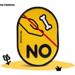 INF Patch de Laisse pour Animaux " Ne Pas Nourrir " - Étiquette d'Avertissement à Bande Magique d'Identification Sociale