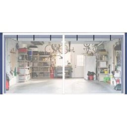 INF Rideau Moustiquaire Magnétique en Fibre de Verre pour Garage - Installation Facile L Blanc
