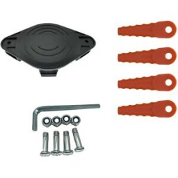INF Kit de tête de coupe-bordure - Tête de remplacement x 1 + Lames x 6 + Vis x 4, Compatible avec les coupe-bordures