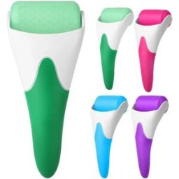 INF Rouleau glacé de massage facial – rouleau cryo rafraîchissant ABS pour visage et corps, rouleau à micro-aiguilles inclus Blanc