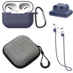 INF Coque de Protection Bluetooth Sans Fil Compatible avec AirPods 1/2 Génération - Ensemble de 5 Pièces en Silicone Anti-Choc, Bleu