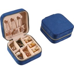 INF Boîte à bijoux portable en velours