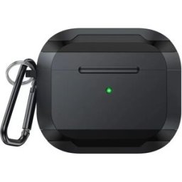 INF Étui de protection antichoc en PC compatible avec Apple AirPods 3 avec crochet anti-perte