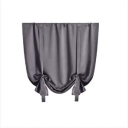 INF Rideau de cuisine occultant à nouettes, couleur unie haute densité - Intimité et contrôle de la lumière L Gris foncé