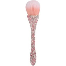 INF Pinceau à Poussière d'Ongles Taille Large avec Strass, Pinceau de Maquillage Multi-Usage Rose